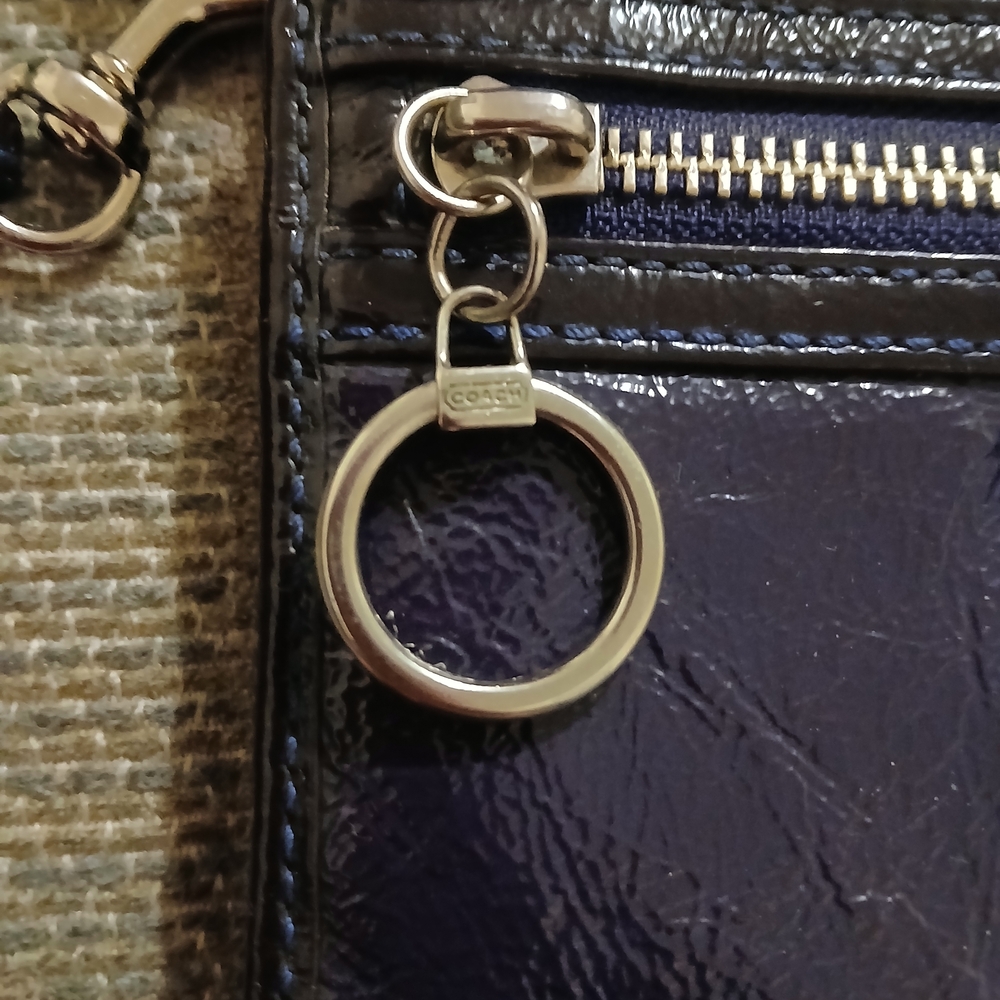 Coach Bundle- Vintage Rare Blue Poppy Clutch, Bag Tag & Envelope - Picture 13 of 13